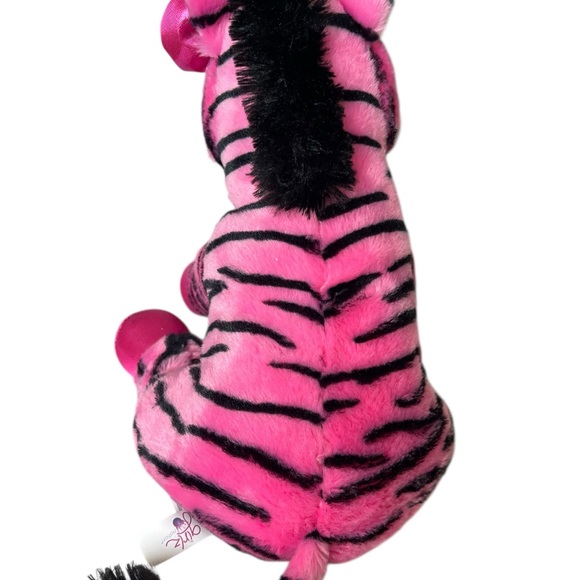 Aurora Girlz Nation Zebra 11" Plush Hot Pink Stuffed Animal Coquette Girl - Picture 3 of 7
